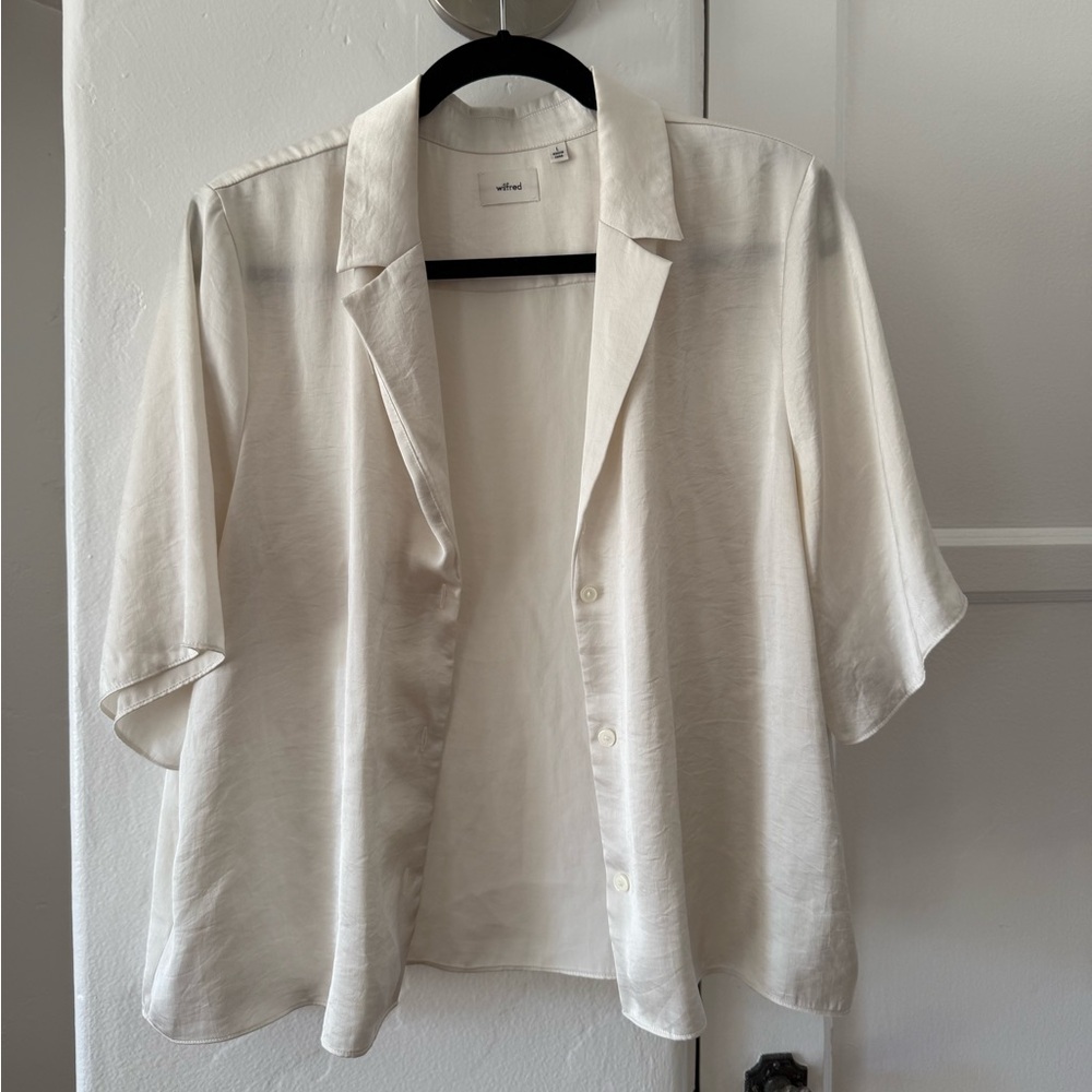 Silky White Collared Shirt from Wilfred